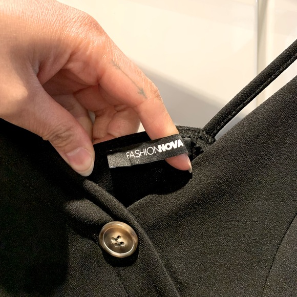 Fashion Nova - Black Button Dress - XS - Picture 4 of 5